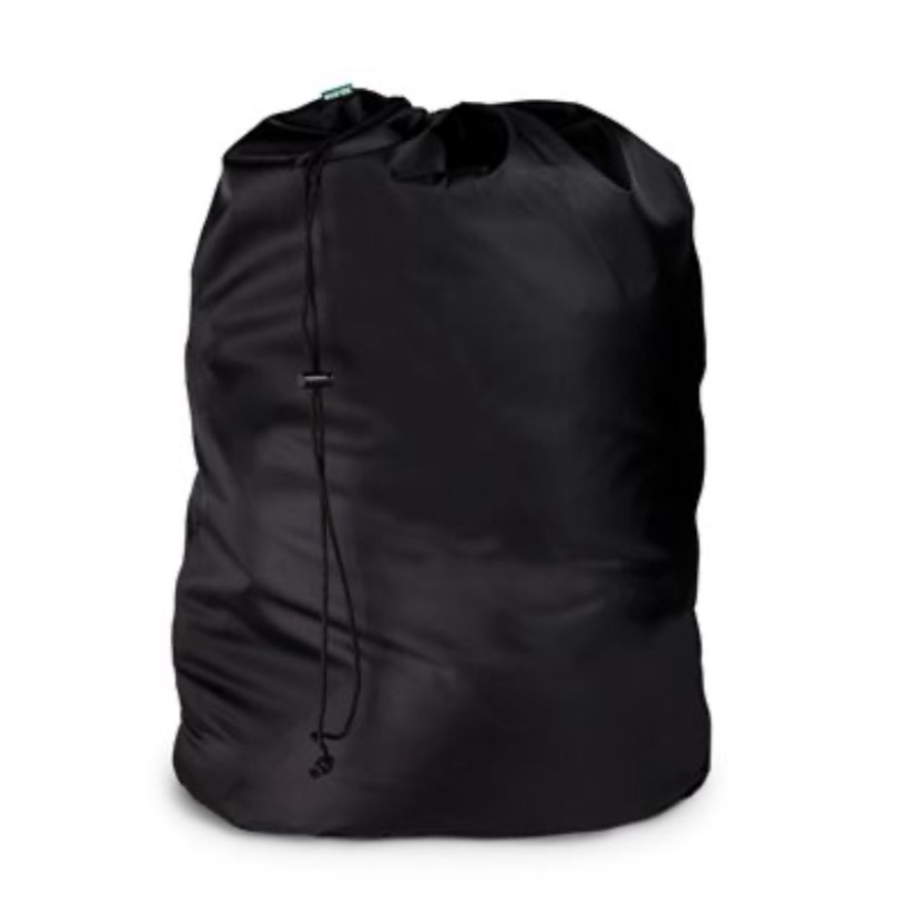 ECO2GO Large Heavy-Weight Water-Resistant Laundry Black Bags Drawstring X 4